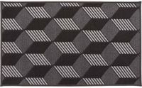 Luance Tapis de porte Orlando - polyester - gris - 45 x 75 cm