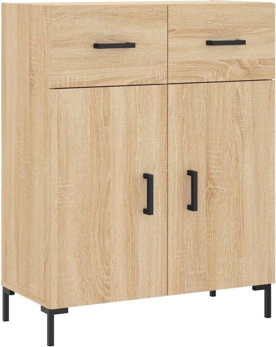 vidaXL Dressoir Sonoma eiken 69,5x34x90 cm