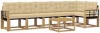 vidaXL - Buiten - bank - set - 7 - st - Wit - en - Beige