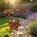 Solidchoice - Set de 3 piquets de jardin résistants aux intempéries avec effet rouille