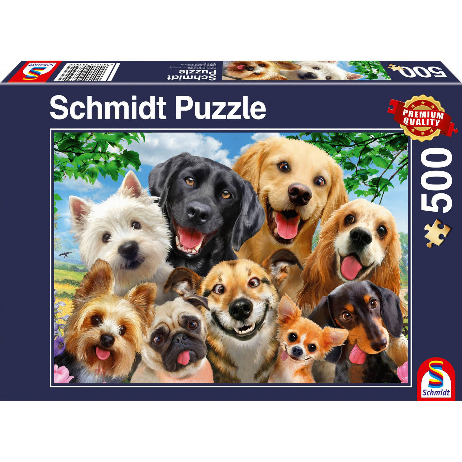 Schmidt Honden Selfie, 500 stukjes Puzzel