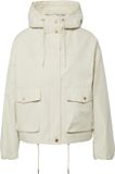 s.Oliver Outdoor-Jacke Vrouwen Lichtbeige Katoen Polyester Regular Fit Capuchon Lange Mouw