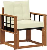 vidaXL Buitensofa Massief Acacia Hout Natuurlijk en Crème