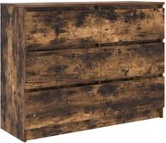 vidaXL Dressoir 100x35x76 cm bewerkt hout gerookt eikenkleurig