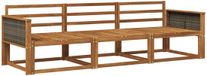 vidaXL - Chaise longue - 3 places - Naturel - Bois d'acacia massif