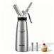 VEVOR Set de distributeur de crème fouettée 0,5 L Machine à crème fouettée en acier inoxydable avec 3 embouts de décoration