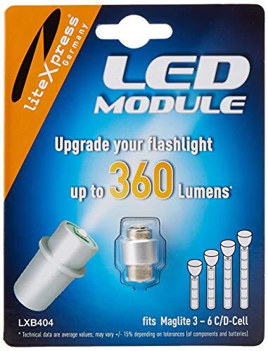 LITEXPRESS LXB404 LED Upgrade Module 360 lumen Maglite zaklamp (geschikt voor 3-6 C/D-Cell Maglite zaklampen)