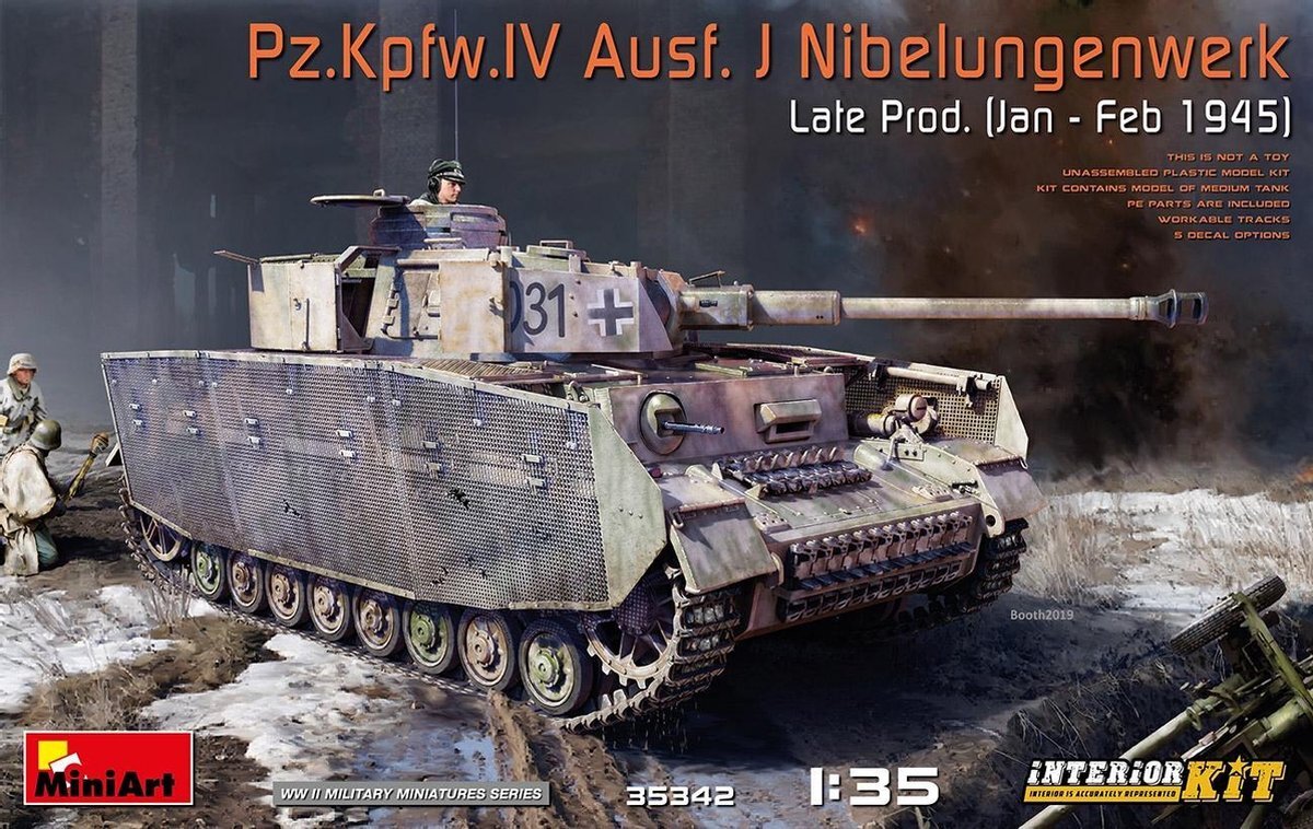 MiniArt MIN35342 1:35-Pz.Kpfw.IV AusfJ Nivelungswerk Late