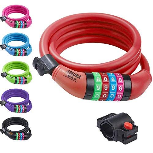 Büchel Sekura - Fietsslot - Kinderen - Cijfercombinatie - Rood - 120 cm