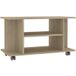 Chêne Sonoma 80x40x45 cm Bois Ingénierie Meuble TV Banc TV Armoire TV et roulettes