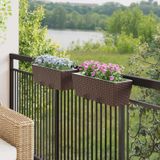 VidaXL Rail 2 stuks bruin 50 x 17 x 17 cm metaal