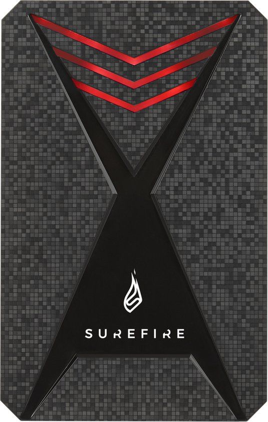 SureFire Gaming Bunker 512GB External SSD - USB 3.0, USB-C, RGB