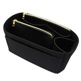 LEXSION Tasorganizer, vilt, inzetstuk met rits, voor draagtas, voor Speedy Neverfull PM MM, Large