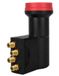 Megasat Diavolo Quad LNB 10,7 - 12,75 GHz Zwart, Rood