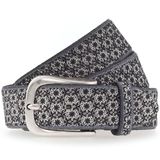 b.belt Riem Tessa Gold Ledergürtel W80 Black / Silver Zwart Veelkleurig
