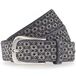 b.belt Riem Tessa Gold Ledergürtel W80 Black / Silver Zwart Veelkleurig