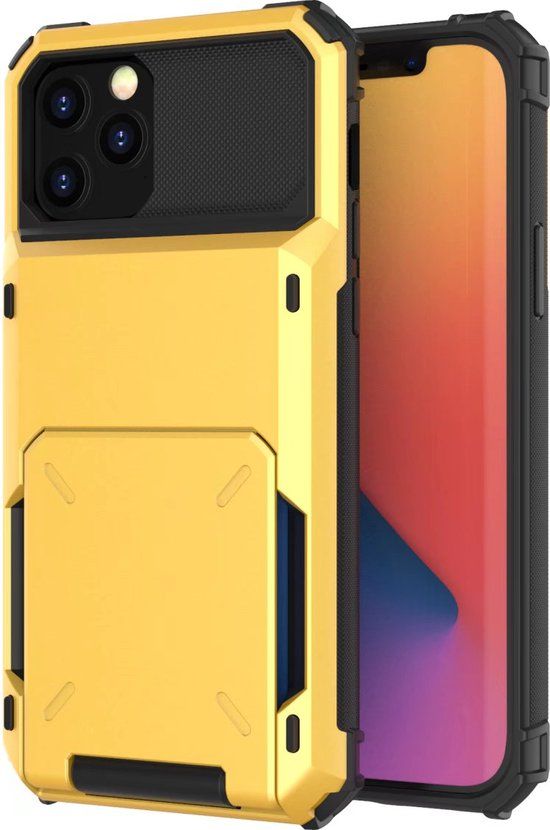 JVS Products Hoesje geschikt voor iPhone SE 2022 - Backcover - Pasjeshouder - TPU - Geel