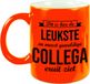Bellatio Decorations Shoppartners Bv Dit is hoe de leukste en meest geweldige collega eruitziet - koffiemok - neon oranje - 330 ml