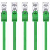 1aTTack.de CAT7 LAN Netwerkkabel 5x 3.0m RJ45 10Gbps S/FTP - Groen