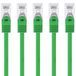 1aTTack.de CAT7 LAN Netwerkkabel 5x 3.0m RJ45 10Gbps S/FTP - Groen