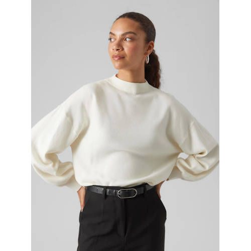 VERO MODA VMNANCY Fine Knit Sweater - Off White