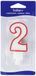 0316502 Decora 0316502 kaars No 2 MET ROODE RAND H 7,5 CM