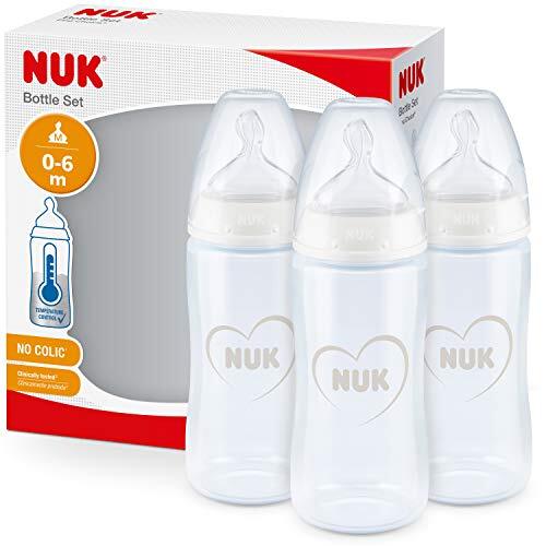 NUK 10225216 First Choice Plus babyflesenset, Limited Edition, 3 babyflessen 300ml, siliconen drinkzuiger.