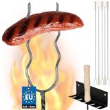 KOTARBAU® 5 Stuks Grillspiesen, Staal, 130 cm, Spiesen met Houten Handvat
