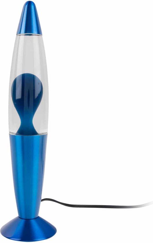 Leitmotiv Tafellamp Funky Rocket Lava - Blauw - Ø8.6x35.5cm