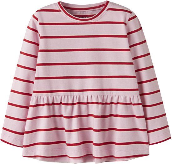 NAME IT NMFLESTRO LS TOP Meisjes Blouse Lange Mouw Katoen Elastaan Maat 104 Sweet Dreams