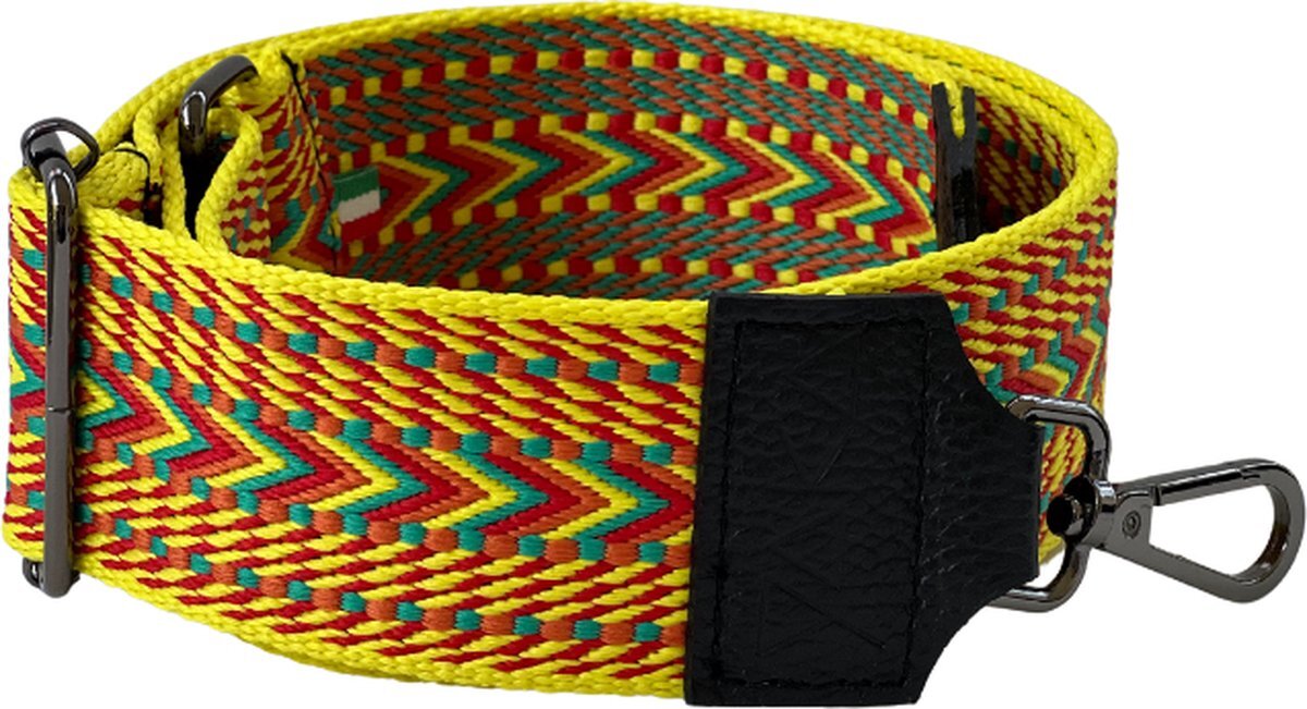 YAKA RIO - Bag strap - Festival tassenriem - Schouderband - Schouderriem tas - Tassen riem - Tas hengsel - Tassen band - gitaar strap - cameratas band - cross body - verstelbare riem - bag belt - handtas bandje - Kleurrijk