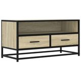 Sonoma Eiken meuble TV 80x34,5x40 cm Bois traité Métal