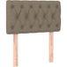 Tête de lit taupe 80x7x78/88 cm tissu