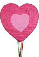 Pull Pinata Heart - Roze - Karton - Verjaardag