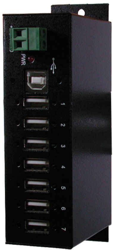 Exsys USB 2.0 HUB 7-Port 480 Mbit/s Zwart