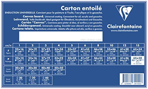 Clairefontaine 34155C canvas - 65 x 50 cm - wit