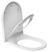 StarTech Familie Toiletbril D-vormig model Wit Antibacterieel Automatische zachte sluiting Magnetische kinderzitring Snel te verwijderen PP + metaal