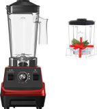 StarTech Mini Pro - G5001 Krachtige staande blender voor smoothies - 1800W - 1,8 liter, beker van BPA-vrij materiaal - Traploos instelbare snelheid - 31.000 omwentelingen per minuut - Rood, EU-stekker