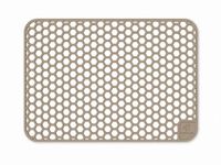 Tapis d'évier cascade - Silicone - Taupe - 30 x 40 cm - Rectangulaire