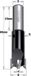 CMT Orange Tools 515.615.11-90° Insteekverzinker HW Z2+2 S=10x25 D=6/15 LT=60 RE