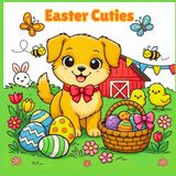 Easter Cuties: Cute Easter Animals Coloring Book for Kids Ages 3-8