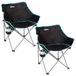 AKTIVE 63125 Opvouwbare campingstoelen, 2 stuks, zwart