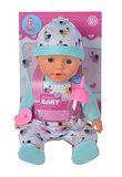 Simba 105030511 New Born baby kleine olifant, full vinyl pop met drink- en vochtfunctie, fles en fopspeen, 30 cm, vanaf 2 jaar