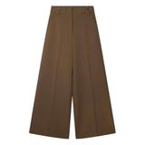 Aaiko high waist wide leg broek - olijfgroen