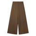 Aaiko high waist wide leg broek - olijfgroen