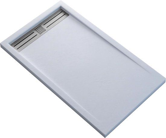 Veroni Elite Flat Composietsteen Douchebak - Wit - 140x90cm