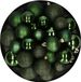 Decoris Kerstballen - 30 stuks - Donkergroen - 4-5-6 cm - Kunststof