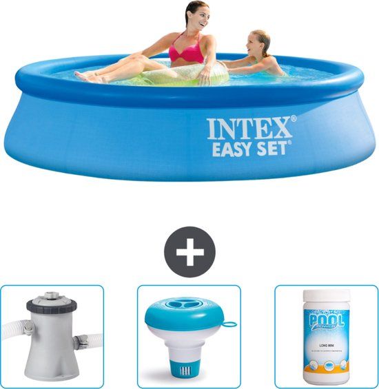 Intex Easy Set Zwembad - Rond - 244 x 61 cm - Blauw - Incl. Filterpomp