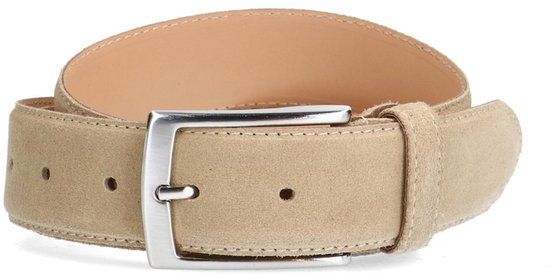 Manfield Heren Beige Suède Riem Maat 085