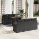 vidaXL Banc de jardin - Ensemble - 7 pièces - Noir - Polyrattan